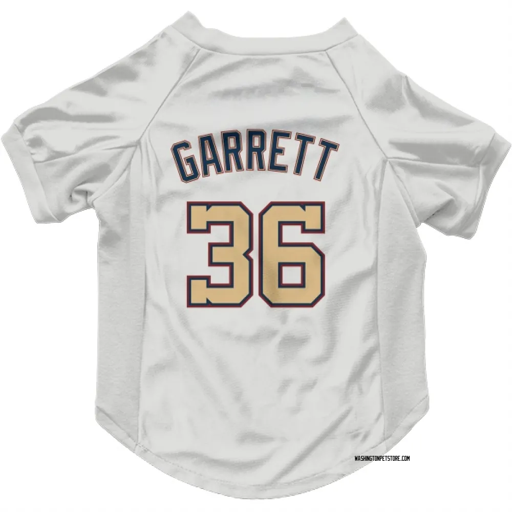 Washington Nationals Stone Garrett White/Gold Pet Jersey for Dog & Cat