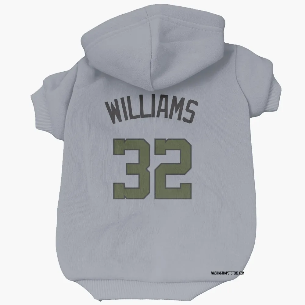 Washington Nationals Trevor Williams Gray Pet Hoodie for Dog & Cat