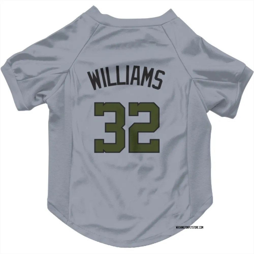 Washington Nationals Trevor Williams Gray Pet Jersey for Dog & Cat