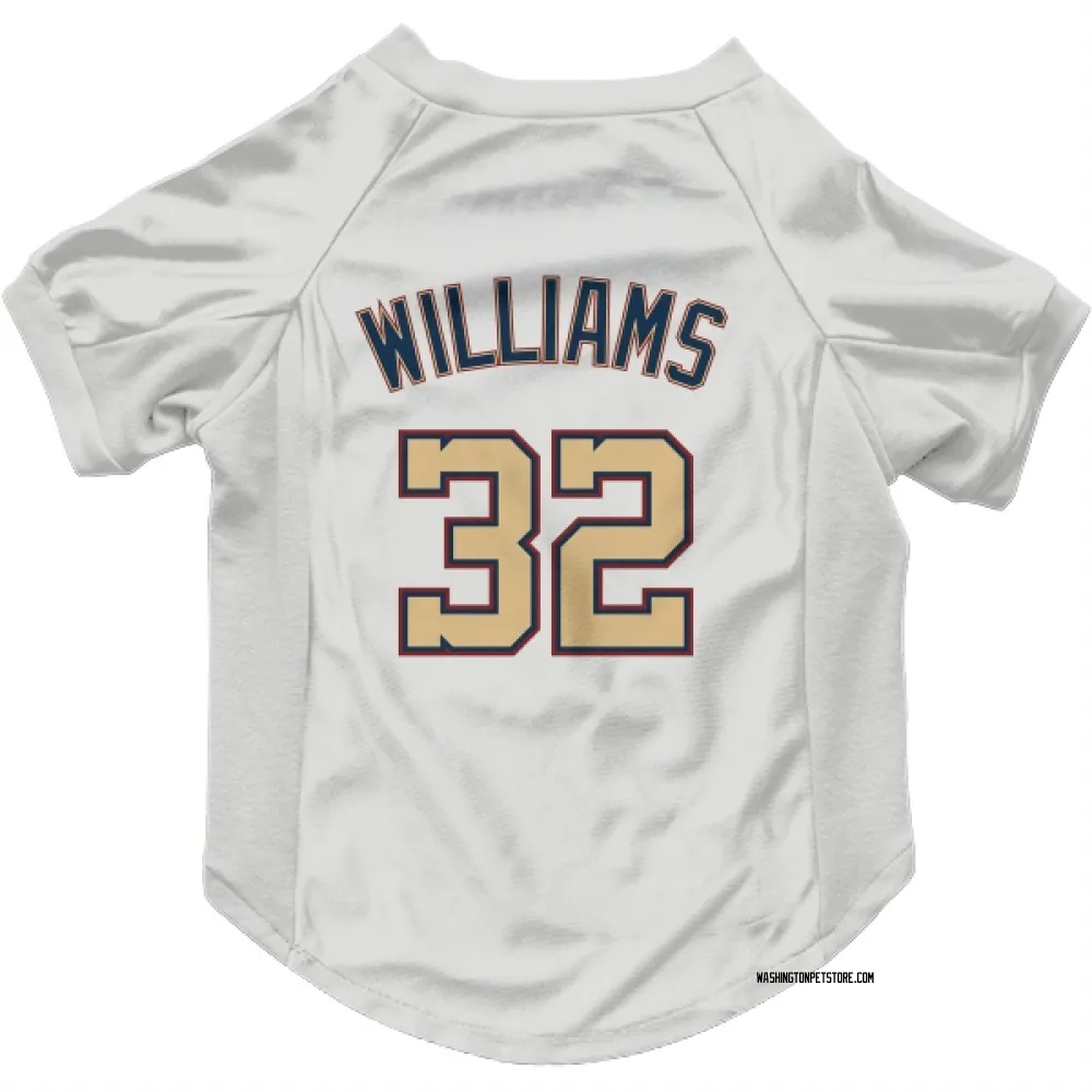Washington Nationals Trevor Williams White/Gold Pet Jersey for Dog & Cat