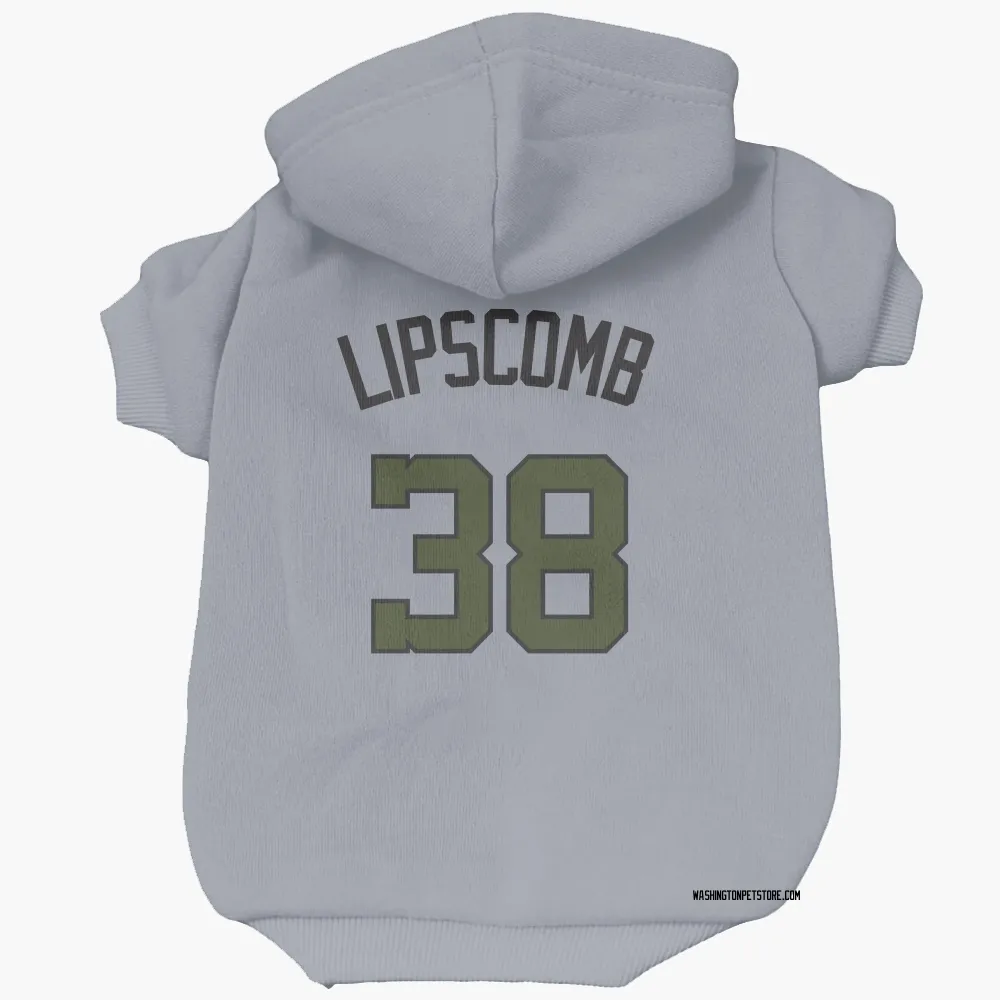Washington Nationals Trey Lipscomb Gray Pet Hoodie for Dog & Cat