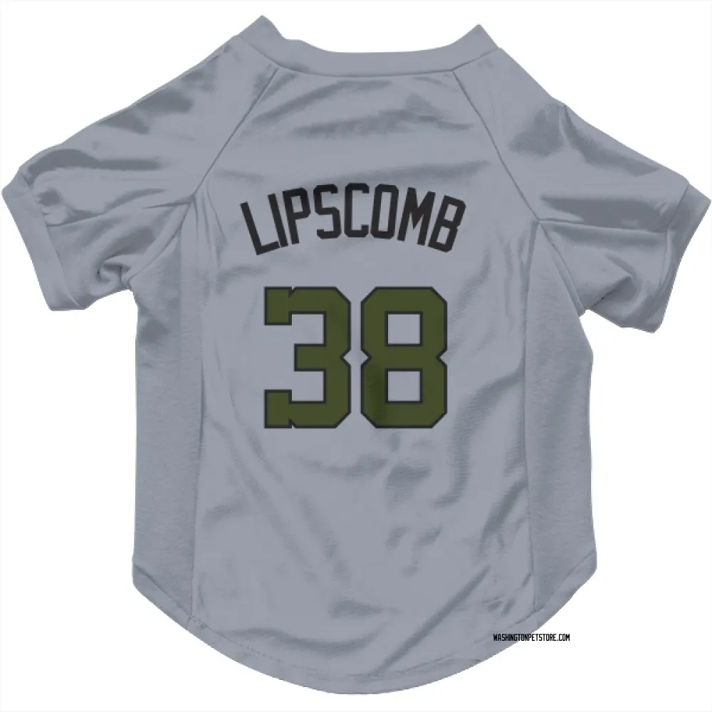 Washington Nationals Trey Lipscomb Gray Pet Jersey for Dog & Cat