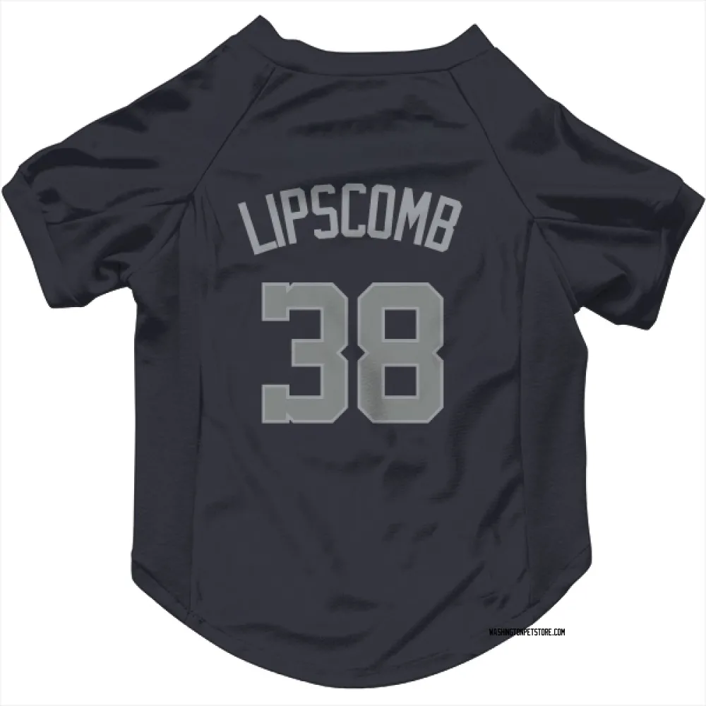 Washington Nationals Trey Lipscomb Navy Gray Pet Jersey for Dog & Cat