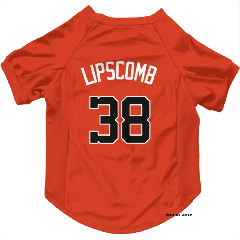 Washington Nationals Trey Lipscomb Orange Pet Jersey for Dog & Cat