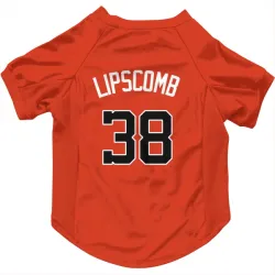 Washington Nationals Trey Lipscomb Orange Pet Jersey for Dog & Cat