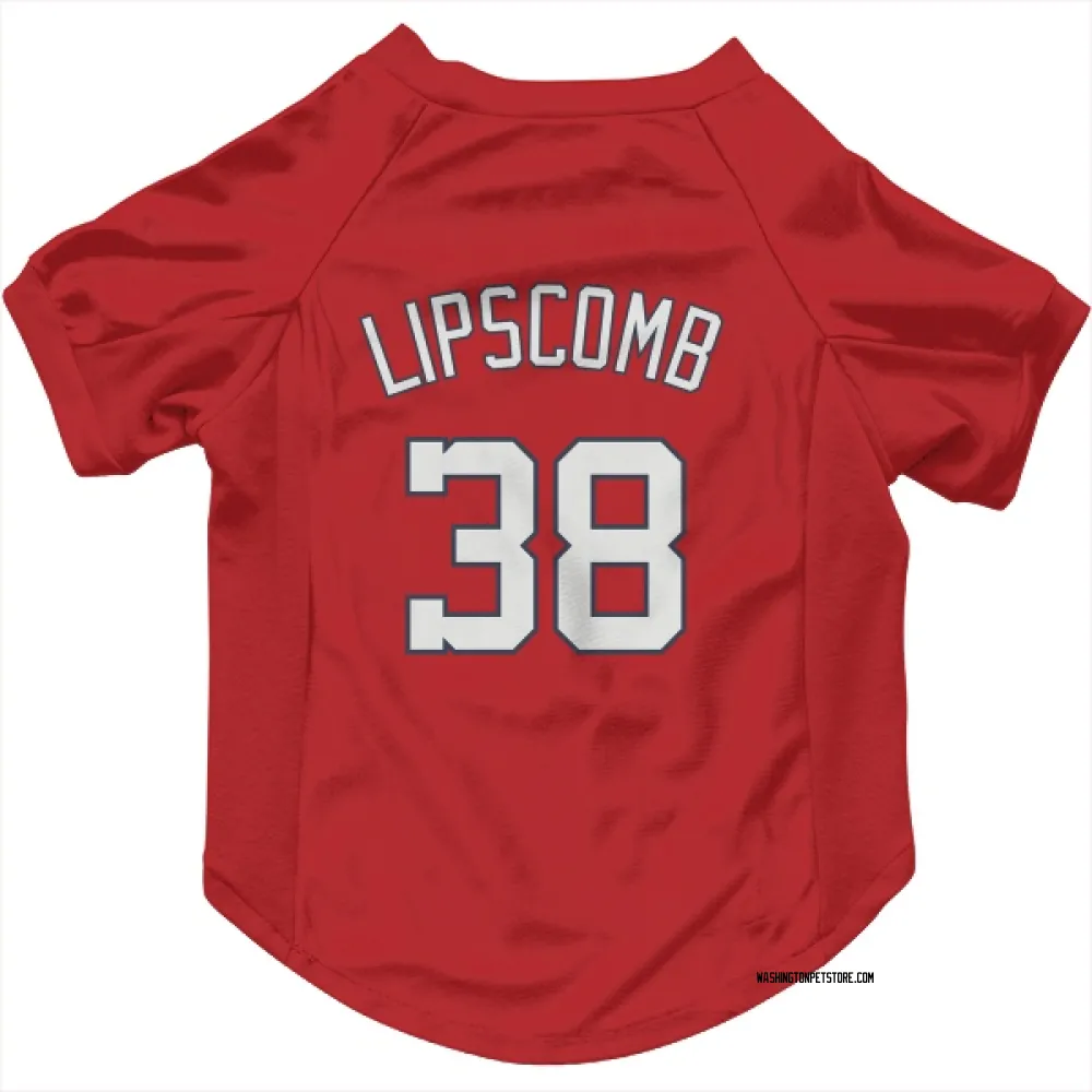 Washington Nationals Trey Lipscomb Red Pet Jersey for Dog & Cat