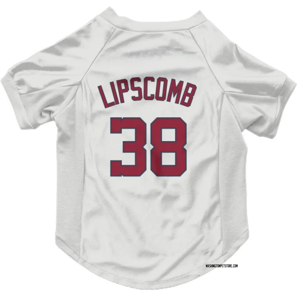 Washington Nationals Trey Lipscomb White Pet Jersey for Dog & Cat