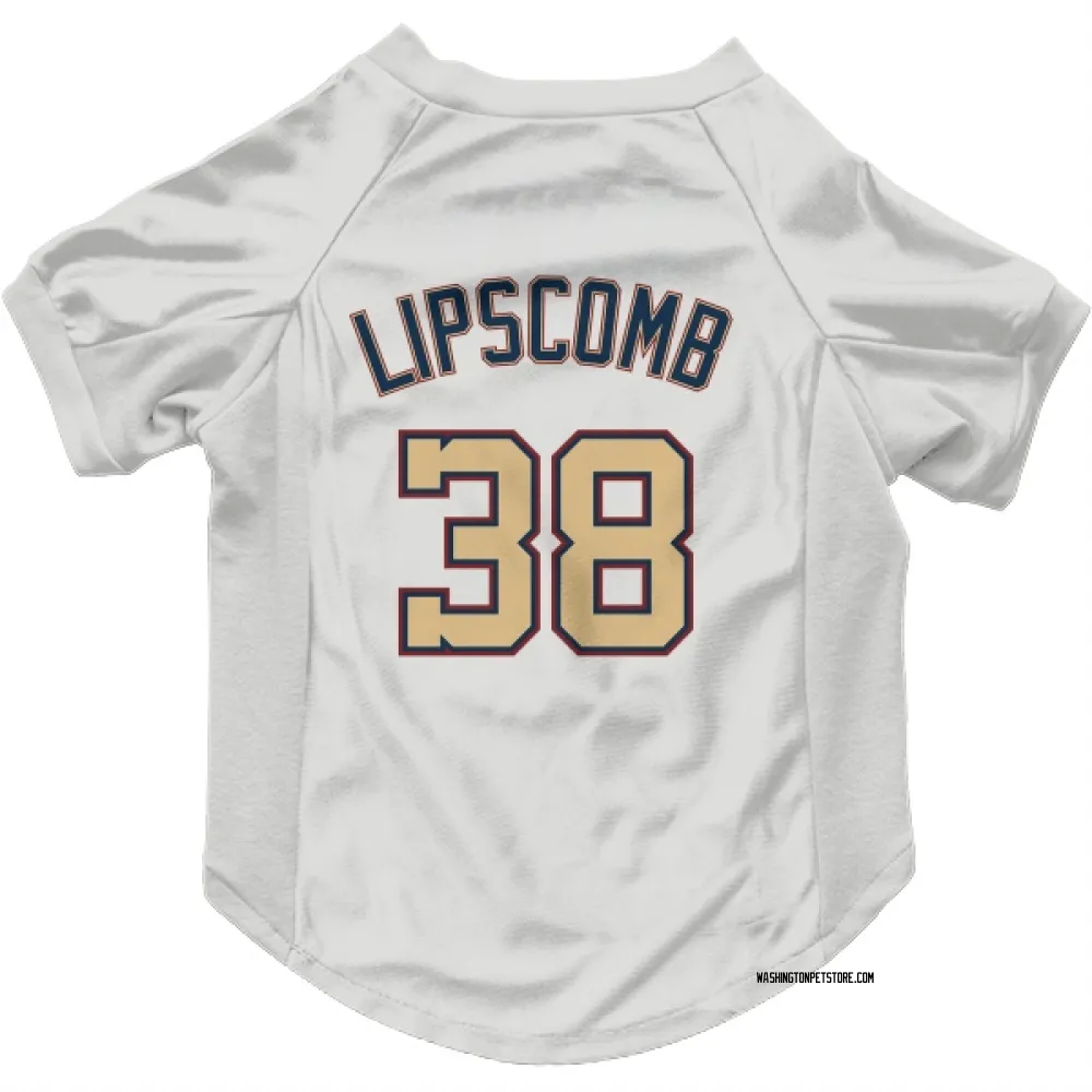Washington Nationals Trey Lipscomb White/Gold Pet Jersey for Dog & Cat